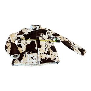 The North Face Brown and Cream Fleece Jacket